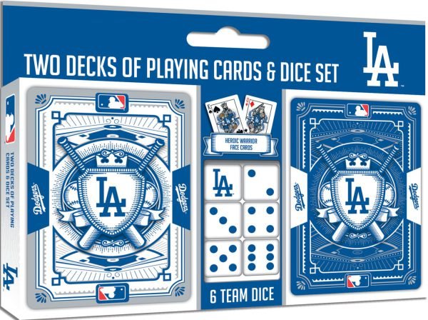 Los Angeles Dodgers MLB 2-pack Playing Cards & Dice Set